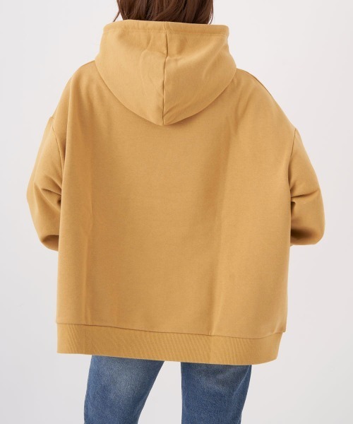 RUSTY（ラスティ）の「【RUSTY/ラスティー】レディースロゴフリースパーカー　フーディー　プルオーバー（パーカー・レディース・ベージュ/グレー/ブラック・MEDIUM/LARGE）」の13枚目の写真