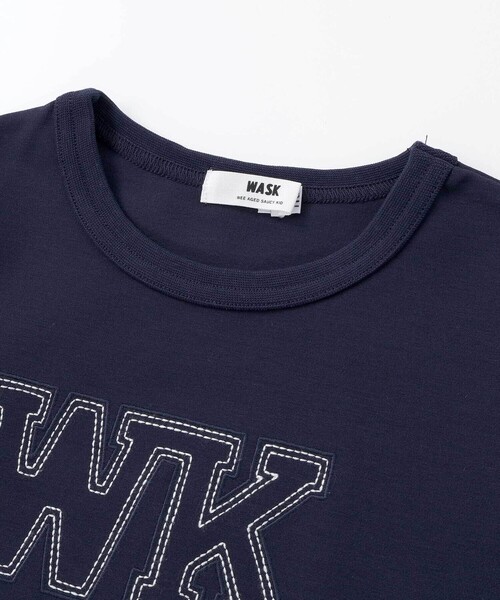 WASK（ワスク）の「ロゴ刺しゅうトレーナー(100~160cm)（スウェット・キッズ・ネイビー/グリーン・160cm/150cm/140cm/130cm）」の6枚目の写真
