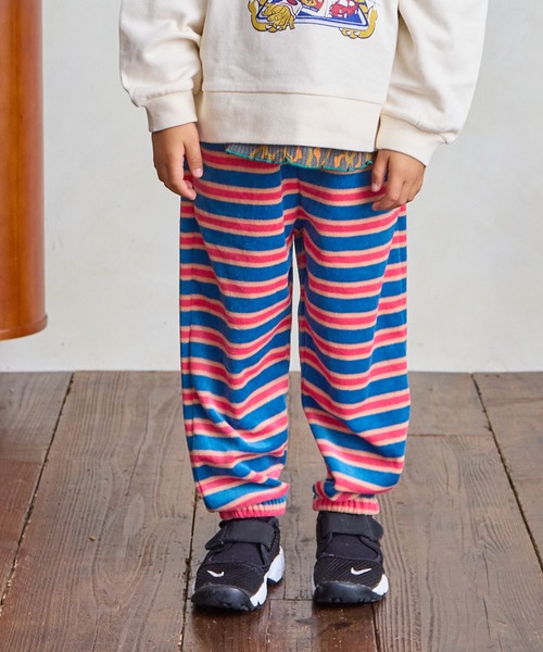 MARKEY'S(マーキーズ)の「先染めボーダーベロアパンツ(その他パンツ・キッズ・ブルー系その他/ホワイト系その他/グレー系その他・120/110/100/95/90/80/150/140/130)」の3枚目の写真