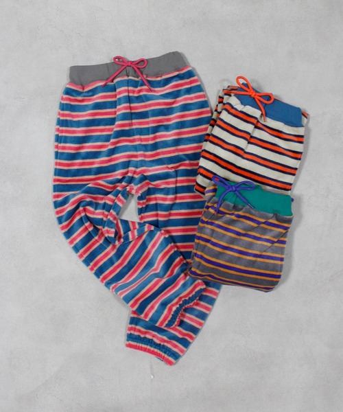 MARKEY'S(マーキーズ)の「先染めボーダーベロアパンツ(その他パンツ・キッズ・ブルー系その他/ホワイト系その他/グレー系その他・120/110/100/95/90/80/150/140/130)」の4枚目の写真