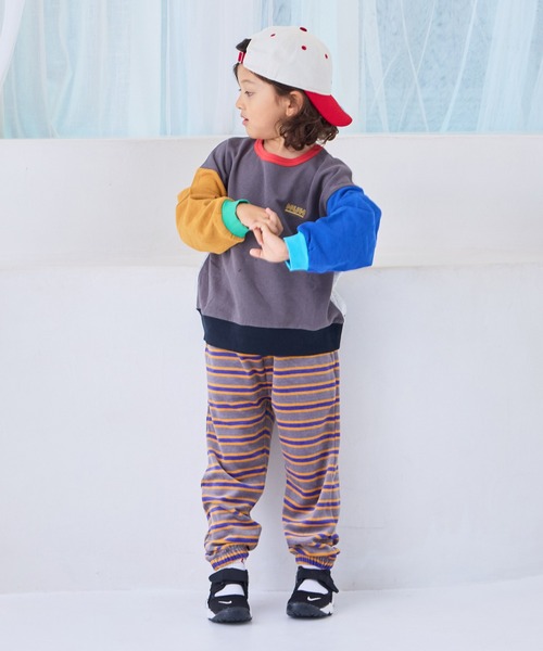 MARKEY'S(マーキーズ)の「先染めボーダーベロアパンツ(その他パンツ・キッズ・ブルー系その他/ホワイト系その他/グレー系その他・120/110/100/95/90/80/150/140/130)」の21枚目の写真