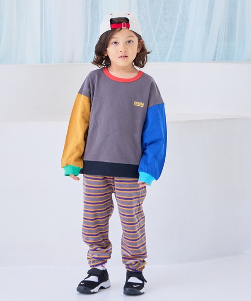 MARKEY'S(マーキーズ)の「先染めボーダーベロアパンツ(その他パンツ・キッズ・ブルー系その他/ホワイト系その他/グレー系その他・120/110/100/95/90/80/150/140/130)」の22枚目の写真