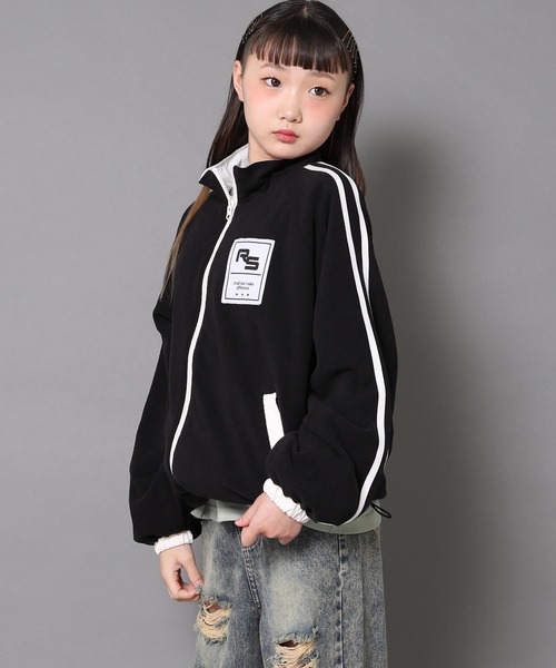 ANAP GiRL(アナップガール)の「ANAPR+S リバーシブル フリース ブルゾン 【ユニセックスアイテム】【キッズお揃い】(ブルゾン・キッズ・ホワイト/ブラック・XS/S/M)」の17枚目の写真