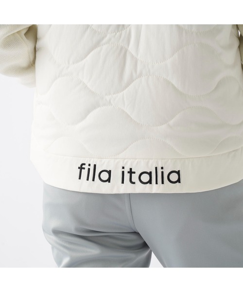 FILA GOLF(フィラゴルフ )の「FILA GOLF フィラゴルフ ゴルフウェア ワンポイント ロゴ ストレッチ 保温 中綿入り ハイブリッドジャケット(ブルゾン・レディース・ベージュ/ブラック/オフホワイト・M/L/LL)」の13枚目の写真