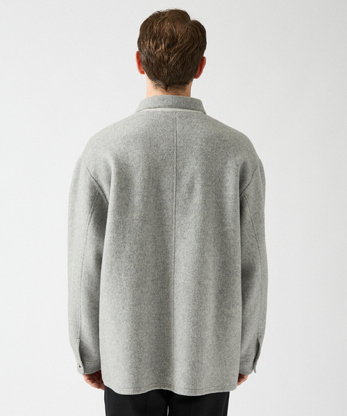 DESIGNWORKS（デザインワークス）の「Super110's フレンチ カバーオール / リバー仕立て（ブルゾン・メンズ・グレー・50/48/46/44）」の5枚目の写真