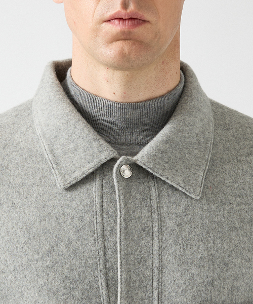 DESIGNWORKS（デザインワークス）の「Super110's フレンチ カバーオール / リバー仕立て（ブルゾン・メンズ・グレー・50/48/46/44）」の6枚目の写真