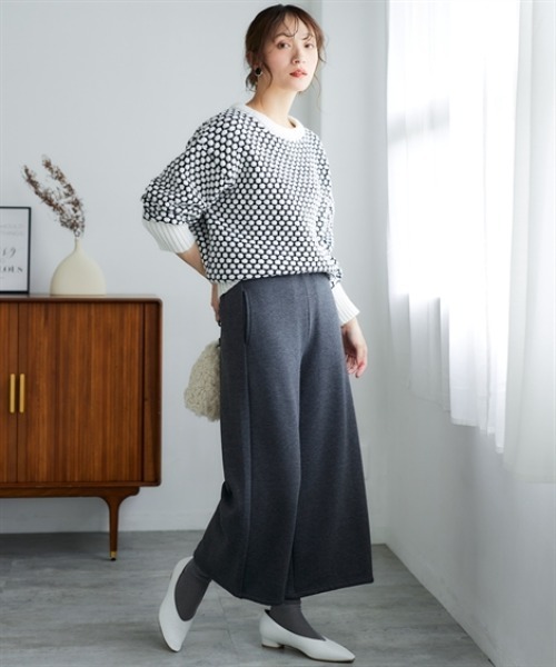 nissen(ニッセン)の「ぽこぽこ配色ジャガードオーバーサイズニット<大きいサイズ有>(ニット/セーター・レディース・ホワイト系2/ホワイト系1/ブラック系1/ブラック系2・L~LL/S~M)」の11枚目の写真