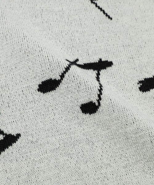 TAKAHIROMIYASHITATheSoloIst.(タカヒロミヤシタザソロイスト)の「music note pattern crew neck sweater.(ニット/セーター・メンズ・ホワイト/ブラック・46/48)」の7枚目の写真