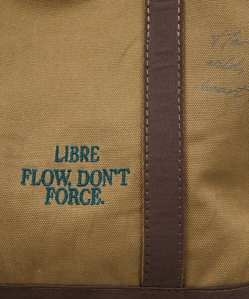 GALLARDAGALANTE（ガリャルダガランテ）の「メッセージキャンバストート（トートバッグ・レディース・ブラウン/グリーン・FREE）」の3枚目の写真