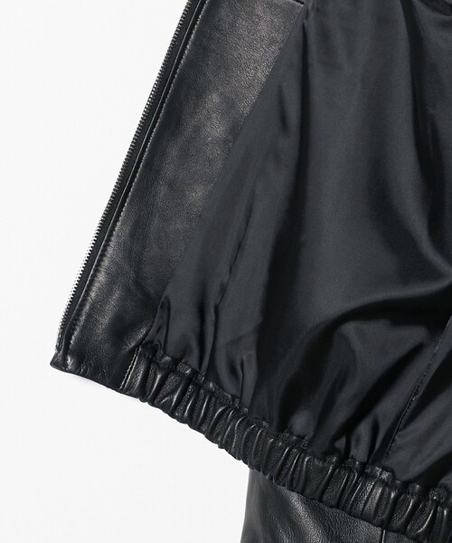 セール】シープレザー ノーカラージップブルゾン（その他アウター