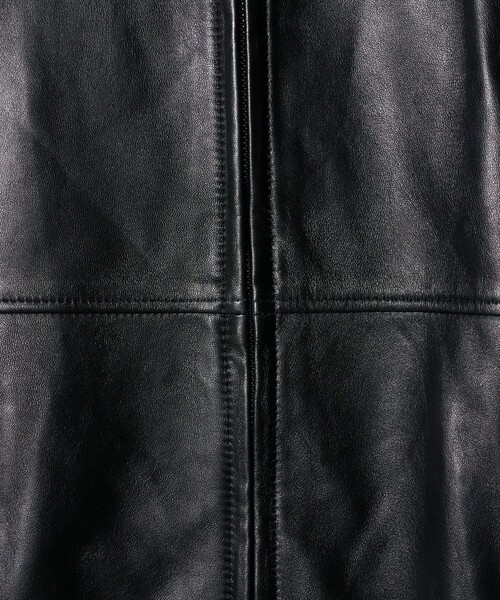 セール】シープレザー ノーカラージップブルゾン（その他アウター