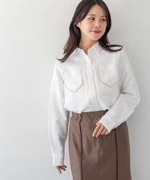 サテン 光沢」に該当するシャツ/ブラウスファッション通販