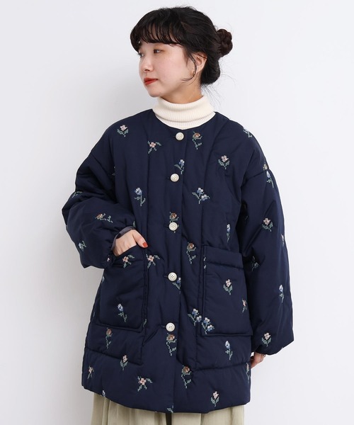 【l'atelier du savon】 W/NyフラノモッサーAラインコート l'atelier du savon（アトリエドサボン）の「W/NyフラノモッサーA