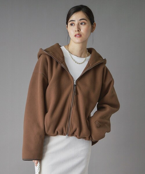 AMERICANA（アメリカーナ）の「Americana（アメリカーナ）フリースZIPパーカー（パーカー・レディース・キャメル/ネイビー・00）」の10枚目の写真