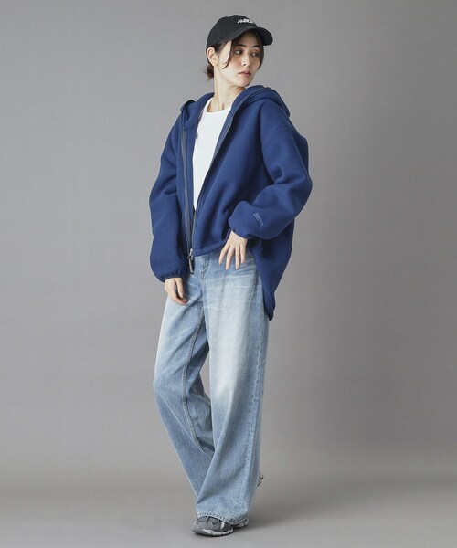 AMERICANA（アメリカーナ）の「Americana（アメリカーナ）フリースZIPパーカー（パーカー・レディース・キャメル/ネイビー・00）」の15枚目の写真