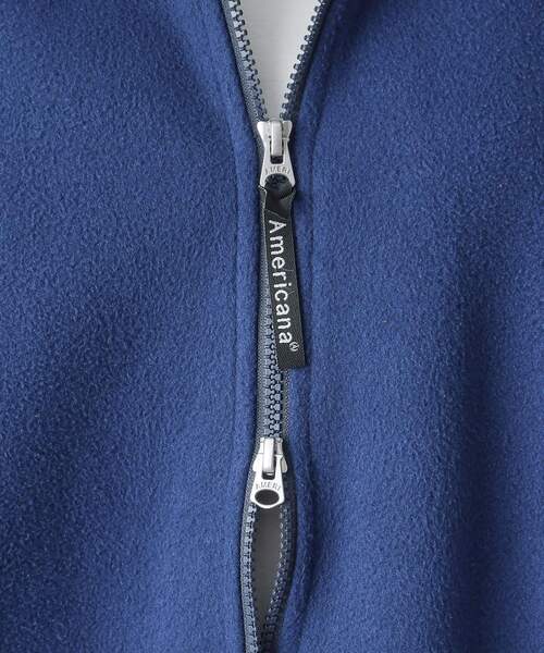 AMERICANA（アメリカーナ）の「Americana（アメリカーナ）フリースZIPパーカー（パーカー・レディース・キャメル/ネイビー・00）」の5枚目の写真