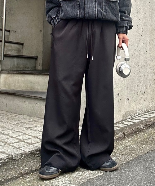 MandO（エムオー）（エムオー）の「ワイドリラックスイージーパンツ/ストライプ/無地（スラックス・メンズ・ブラック系その他/ブラック/グレー系その他・SMALL/MEDIUM/LARGE）」の5枚目の写真