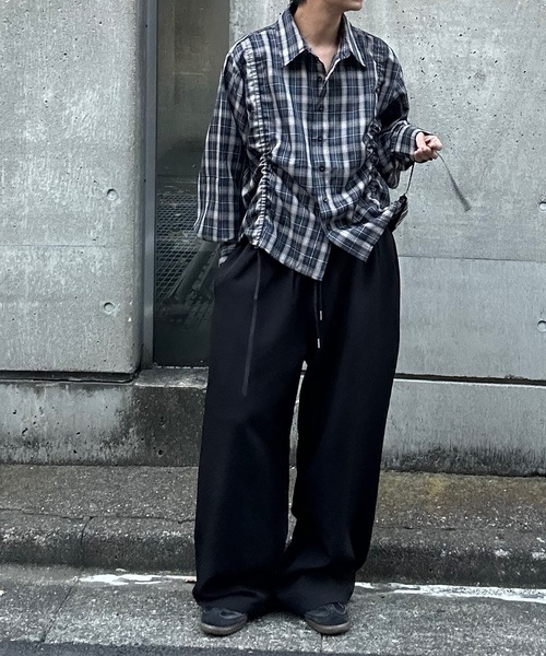 MandO（エムオー）（エムオー）の「ワイドリラックスイージーパンツ/ストライプ/無地（スラックス・メンズ・ブラック系その他/ブラック/グレー系その他・SMALL/MEDIUM/LARGE）」の14枚目の写真