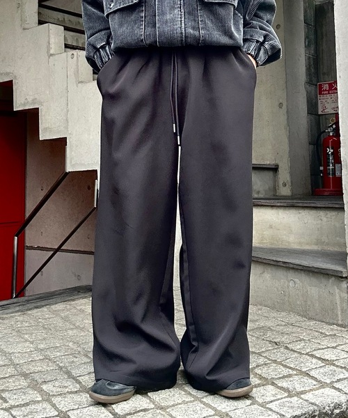 MandO（エムオー）（エムオー）の「ワイドリラックスイージーパンツ/ストライプ/無地（スラックス・メンズ・ブラック系その他/ブラック/グレー系その他・SMALL/MEDIUM/LARGE）」の7枚目の写真