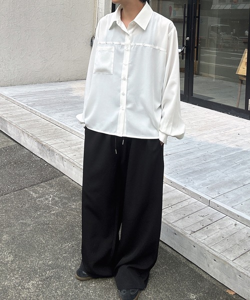 MandO（エムオー）（エムオー）の「ワイドリラックスイージーパンツ/ストライプ/無地（スラックス・メンズ・ブラック系その他/ブラック/グレー系その他・SMALL/MEDIUM/LARGE）」の19枚目の写真