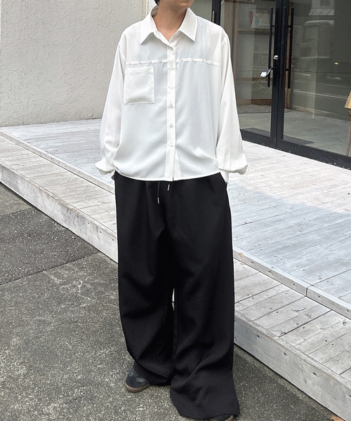 MandO（エムオー）（エムオー）の「ワイドリラックスイージーパンツ/ストライプ/無地（スラックス・メンズ・ブラック系その他/ブラック/グレー系その他・SMALL/MEDIUM/LARGE）」の18枚目の写真
