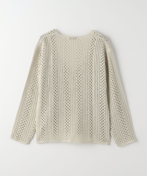 A DAY IN THE LIFE UNITED ARROWS（アデイインザライフユナイテッドアローズ）の「クロシェ Vネックカーディガン ＜A DAY IN THE LIFE＞（ニット/セーター・レディース・ナチュラル/ブラック・FREE）」の10枚目の写真