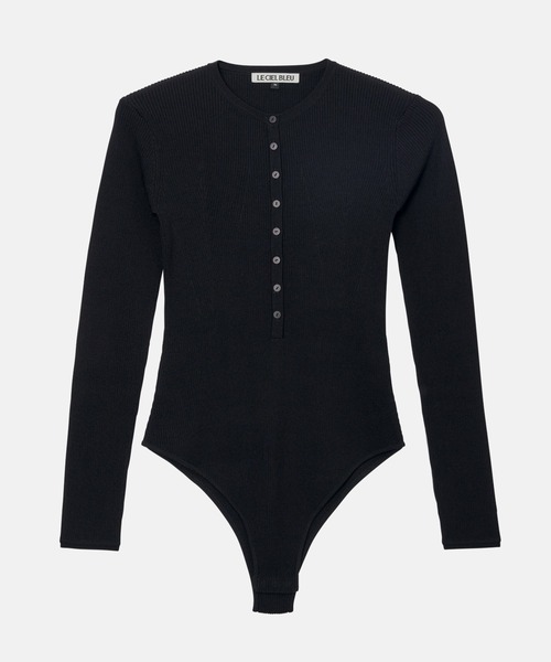 LE CIEL BLEU（ルシェルブルー）の「リブドニットボディスーツ / Ribbed Knit Bodysuits（ニット/セーター・レディース・ベージュ/ブラック・36）」の16枚目の写真