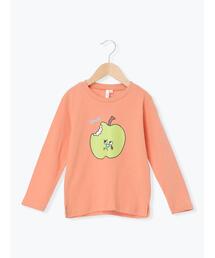 Samansa Mos2 Lagom（サマンサモスモスラーゴム）の「リンゴプリントロンT（Tシャツ/カットソー）」