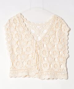 KIRYUコーラルフラワーカットジャガードキャミソール【セットアップ