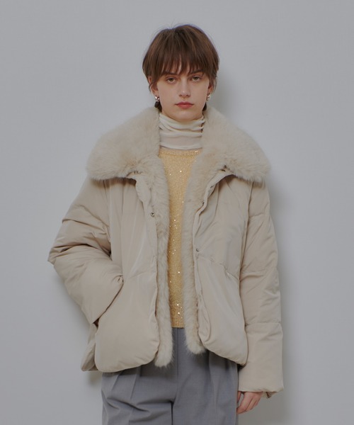 ファーカラーショートダウンコート（ダウンジャケット/コート