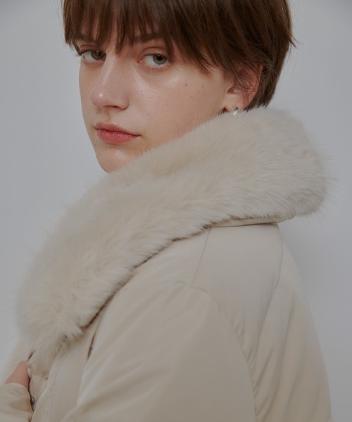 ファーカラーショートダウンコート（ダウンジャケット/コート