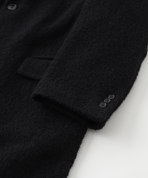 Couture d'adam（クチュールドアダム）の「COUTURE D’ADAM (クチュール ド アダム) Alpaca Italian Tweed コート（チェスターコート・メンズ・ブラック・40/42）」の3枚目の写真