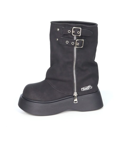 ANAP GｉRL（アナップガール）の「ロゴ 刺繍入り カバー ブーツ（ブーツ・キッズ・ブラック/ブラウン・XS/S/M/L）」の15枚目の写真