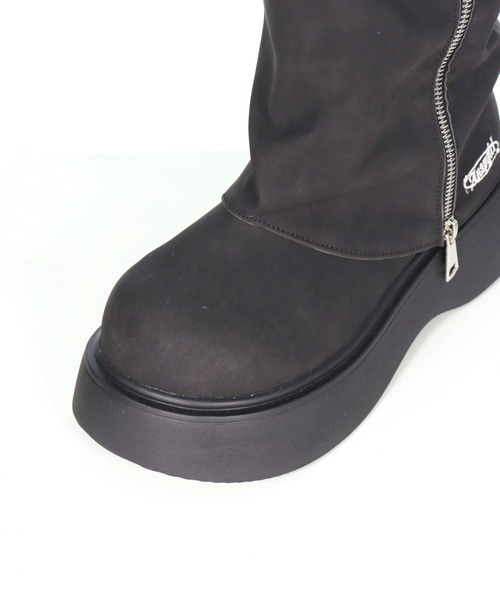 ANAP GｉRL（アナップガール）の「ロゴ 刺繍入り カバー ブーツ（ブーツ・キッズ・ブラック/ブラウン・XS/S/M/L）」の20枚目の写真