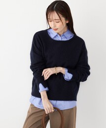 SHIPS Colors:フォックス アンゴラ ボートネック ニット◇