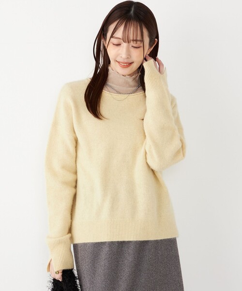 SHIPS Colors:フォックス アンゴラ ボートネック ニット◇（ニット