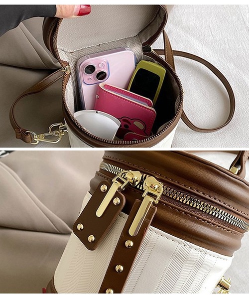 セール】【2WAYショルダー付】 レザータッチコンパクトバニティバッグ