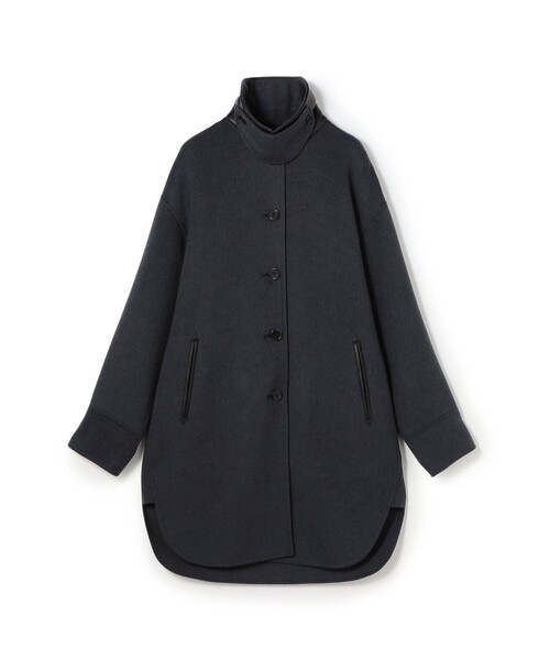 ライトダブルフェイスシャギー チンベルト付きコート（その他アウター