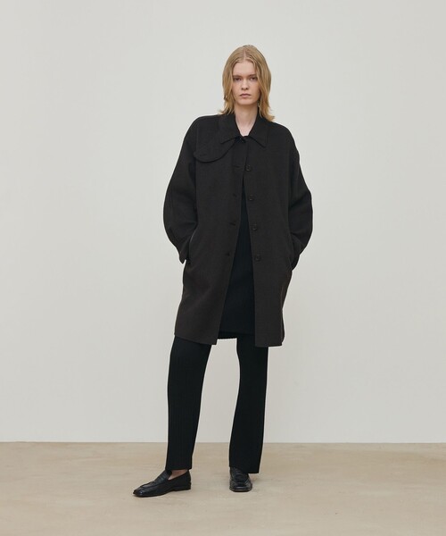 セール】ライトダブルフェイスシャギー チンベルト付きコート（その他