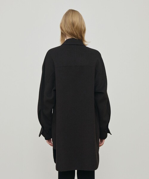 ライトダブルフェイスシャギー チンベルト付きコート（その他アウター