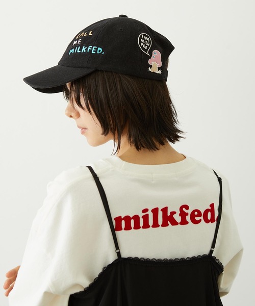 MILKFED.（ミルクフェド）の「DOODLE EMBROIDERY CAP（キャップ・レディース・ライトブルー/ブラック/ライトインディゴブルー・ONE SIZE）」の11枚目の写真