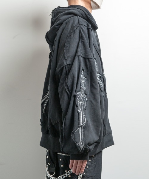 TRIPLE DAGGER HOODIE(トリプル ダガー フーディー)ビッグシルエット ジップアップ パーカー