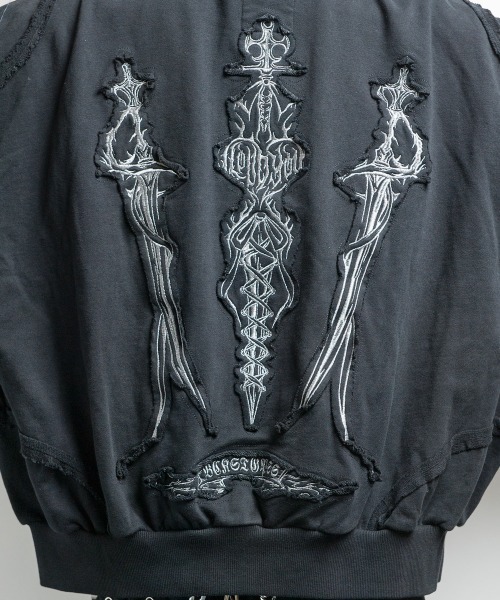 TRIPLE DAGGER HOODIE(トリプル ダガー フーディー)ビッグシルエット ジップアップ パーカー