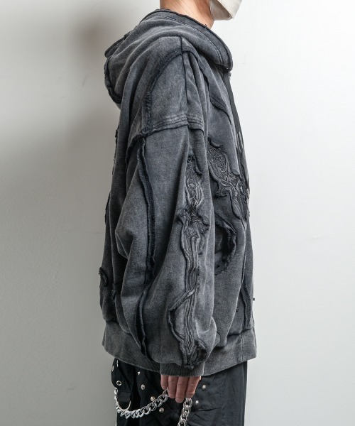 TRIPLE DAGGER HOODIE(トリプル ダガー フーディー)ビッグシルエット ジップアップ パーカー