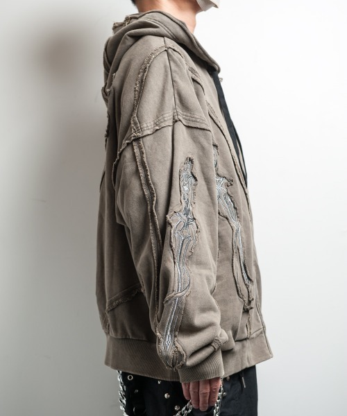 TRIPLE DAGGER HOODIE(トリプル ダガー フーディー)ビッグシルエット ジップアップ パーカー