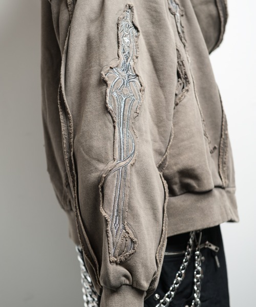 TRIPLE DAGGER HOODIE(トリプル ダガー フーディー)ビッグシルエット ジップアップ パーカー