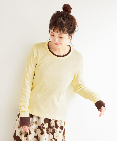 B.C STOCK（ベーセーストック）の「《2枚セット》ウォッシャブル / Ginger pack T-シャツ（Tシャツ/カットソー・レディース・ブラック/ピンク/イエロー/キャメル・FREE）」の2枚目の写真