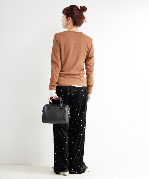 B.C STOCK（ベーセーストック）の「《2枚セット》ウォッシャブル / Ginger pack T-シャツ（Tシャツ/カットソー・レディース・ブラック/ピンク/イエロー/キャメル・FREE）」の13枚目の写真