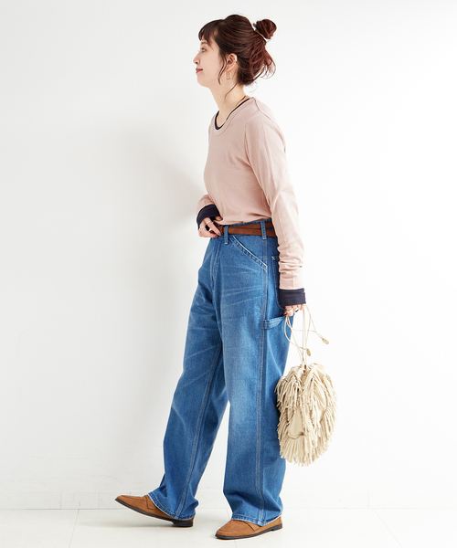 B.C STOCK（ベーセーストック）の「《2枚セット》ウォッシャブル / Ginger pack T-シャツ（Tシャツ/カットソー・レディース・ブラック/ピンク/イエロー/キャメル・FREE）」の20枚目の写真