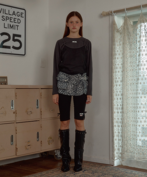 LETERIE（レテリー）の「LEOPARD BELT WRAP SKIRT_IVORY（スカート・レディース・アイボリー・FREE）」の3枚目の写真